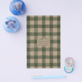 Kraft Buffalo Check zeepverpakking - Flyer Papier (Enkel)