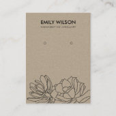 KRAFT CACTUS SAPPIG GEBLADERTE OORRING DISPLAY VISITEKAARTJE (Voorkant)