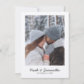 Kraft Calendar Modern Minimal Photo Save The Date (Achterkant)