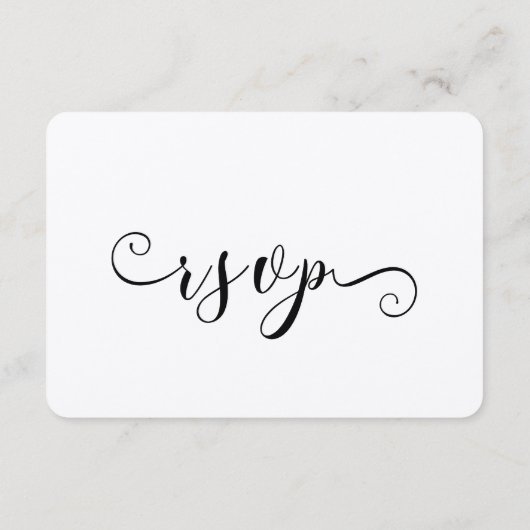 Kraft Calligrapy Script Traditional Wedding RSVP Informatiekaartje (Achterkant)