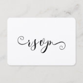 Kraft Calligrapy Script Traditioneel Trouw RSVP Informatiekaartje (Achterkant)