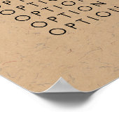 Kraft Camera Fotograaf Prijs Menu Print Poster (Hoek)