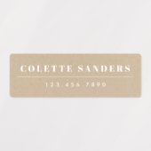 Kraft & Chalkboard Neutrale waterdichte naam Labels (Design 1)