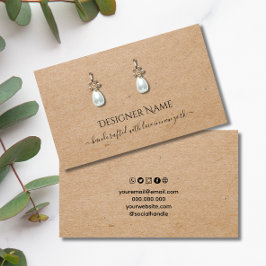 Kraft Classic en Chic sieraden Display Kaart Visitekaartje