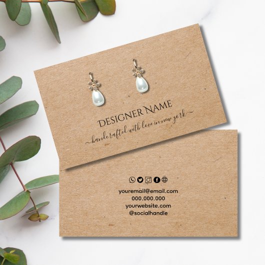 Kraft Classic en Chic sieraden Display Kaart Visitekaartje