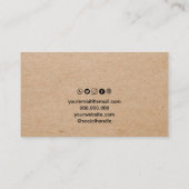 Kraft Classic en Chic sieraden Display Kaart Visitekaartje (Achterkant)