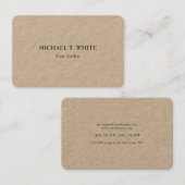 Kraft Classical Minimalist Professional Elegant Visitekaartje (Voorkant / Achterkant)