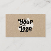 Kraft Coffee Cup Customize Text Business Cafe Shop Klantenkaartje (Achterkant)