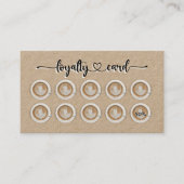 Kraft Coffee Cup Customize Text Business Cafe Shop Klantenkaartje (Voorkant)