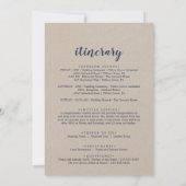Kraft Colorado Wedding Welcome Letter & Itinerary (Achterkant)