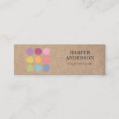 Kraft Colorful Macarons Bakery Professional Mini Visitekaartje (Voorkant)