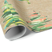 Kraft Colorful Waterverf Abstracte kerstboom Cadeaupapier (Rol Hoek)