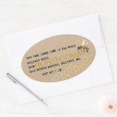 Kraft Comb Honey in Rectangle, Circle, Square of Ovale Sticker (Envelop)