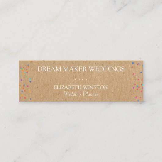 Kraft Confetti Mini Visitekaartje (Voorkant)