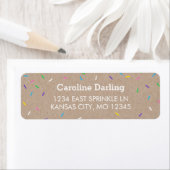Kraft Confetti Sprinkles Return Address Label (Insitu)