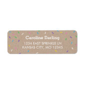 Kraft Confetti Sprinkles Return Address Label (Voorkant)