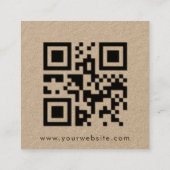 Kraft Connect met US Heart 2 Social Media QR Code Vierkante Visitekaartje (Achterkant)