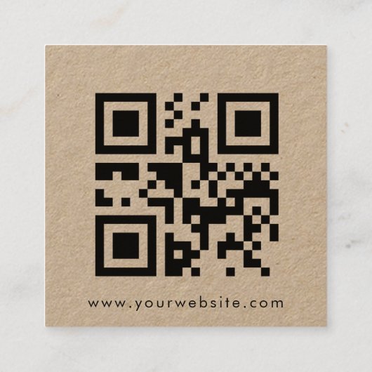 Kraft Connect met US Heart Social Media QR Code Vierkante Visitekaartje (Achterkant)