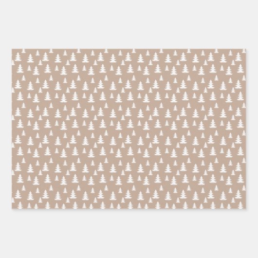 Kraft Country Christmas Design Wit Inpakpapier Vel (Voorkant 3)