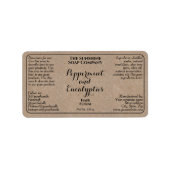 Kraft curly text cosmetics dropper bottle label  (Voorkant)