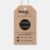 Kraft Custom Gedrukt Hang Labels, Gift Labels Cadeaulabel (Voorkant)