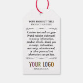 Kraft Custom Gedrukt Retail Hang Labels met String Cadeaulabel (Achterkant)