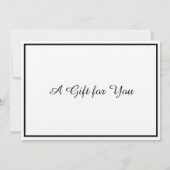 Kraft Custom Photography Gift Certificate Kaart (Achterkant)