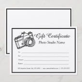 Kraft Custom Photography Gift Certificate Kaart (Voorkant / Achterkant)
