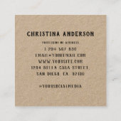 Kraft dank u kolibrie krans vierkante visitekaartje (Achterkant)