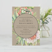 KRAFT DESERT SUCCULENT CACTI FOLIAGE COUPLE SHOWER KAART (Staand voorkant)