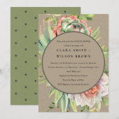 KRAFT DESERT SUCCULENT CACTI FOLIAGE COUPLE SHOWER KAART (Voorkant / Achterkant)