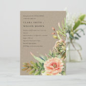 KRAFT DESERT SUCCULENT CACTI FOLIAGE COUPLE SHOWER KAART (Staand voorkant)