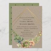 KRAFT DESERT SUCCULENT CACTI FOLIAGE COUPLE SHOWER KAART (Voorkant / Achterkant)