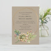 KRAFT DESERT SUCCULENT CACTI FOLIAGE COUPLE SHOWER KAART (Staand voorkant)