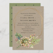 KRAFT DESERT SUCCULENT CACTI FOLIAGE COUPLE SHOWER KAART (Voorkant / Achterkant)