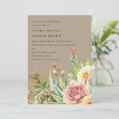 KRAFT DESERT SUCCULENT CACTI FOLIAGE COUPLE SHOWER KAART (Staand voorkant)