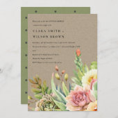 KRAFT DESERT SUCCULENT CACTI FOLIAGE COUPLE SHOWER KAART (Voorkant / Achterkant)