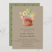 KRAFT DESERT SUCCULENT CACTI FOLIAGE COUPLE SHOWER KAART (Voorkant / Achterkant)