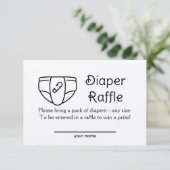 Kraft Diaper Baby shower Enclosure Kaart (Staand voorkant)