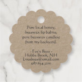 Kraft Dotted Border Apiary Jar Neck Label (Achterkant)