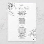 Kraft Drawn Floral Wedding Programme 2 sided Programmakaart (Achterkant)