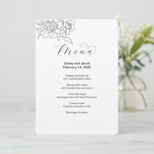 Kraft Earth Tone Paper Menu Rustiek (Staand voorkant)