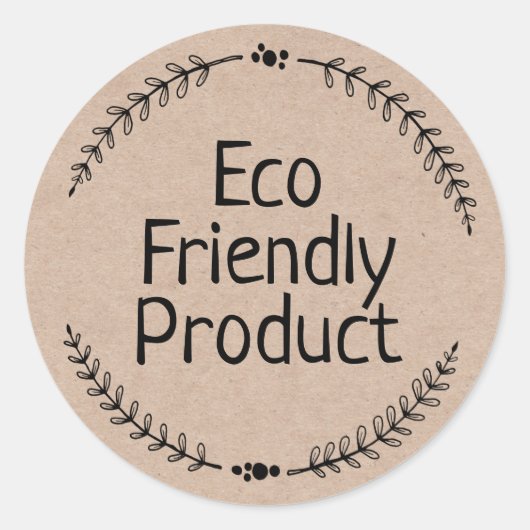 Kraft Eco Friendly Product Ronde Sticker (Voorkant)