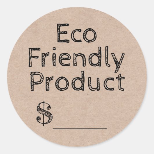 Kraft Eco Vriendschappelijk Product Prijs Label (Voorkant)