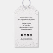 Kraft eenvoudige moderne kalligrafie business dank cadeaulabel (Achterkant)