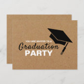 Kraft Effect, Afstudeerder Pet, GraduPartij Uitnod Uitnodiging Briefkaart (Voorkant / Achterkant)