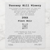 Kraft Effect Grijs Aangepaste QRCode LOGO Beschrij Wijn Etiket (Enkel label)