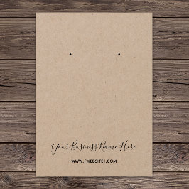 Kraft Elegant Script Custom Oorsprongskaart Visitekaartje