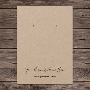 Kraft Elegant Script Custom Oorsprongskaart Visitekaartje