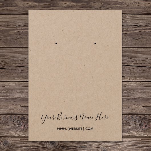 Kraft Elegant Script Custom Oorsprongskaart Visitekaartje